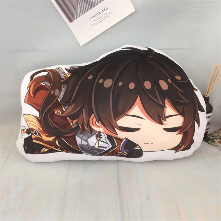 Genshin Impact Zhong Li Cartoon plush lying pillow cushion pillow