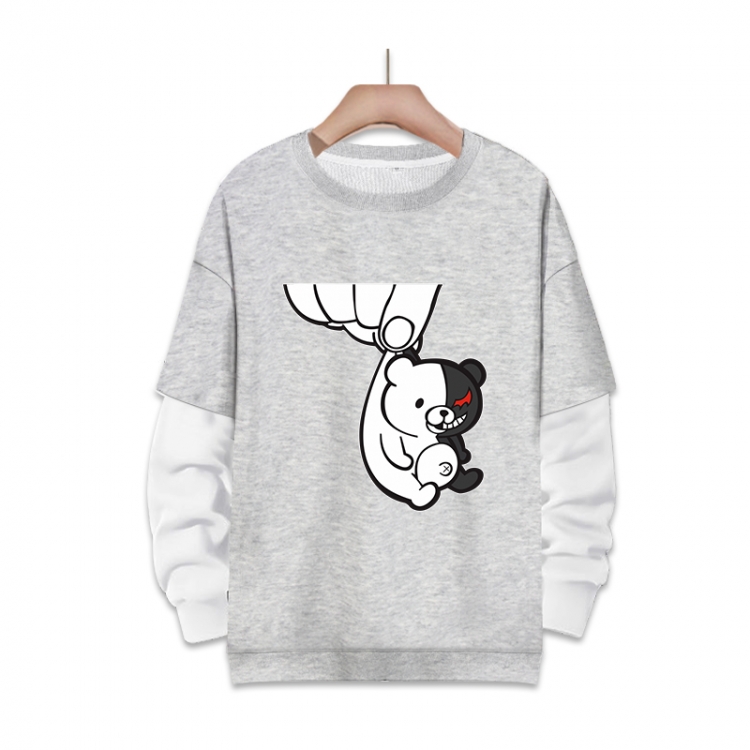 Dangan-Ronpa Anime fake two-piece thick round neck sweater from S to 3XL