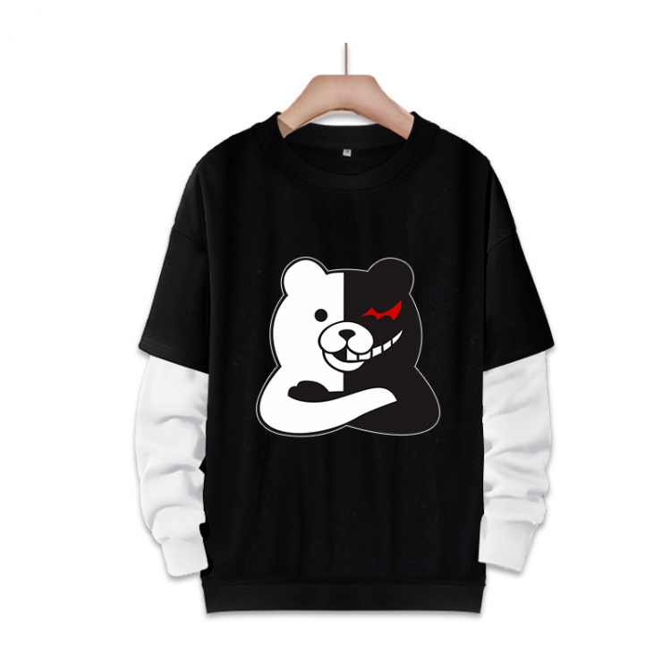 Dangan-Ronpa Anime fake two-piece thick round neck sweater from S to 3XL