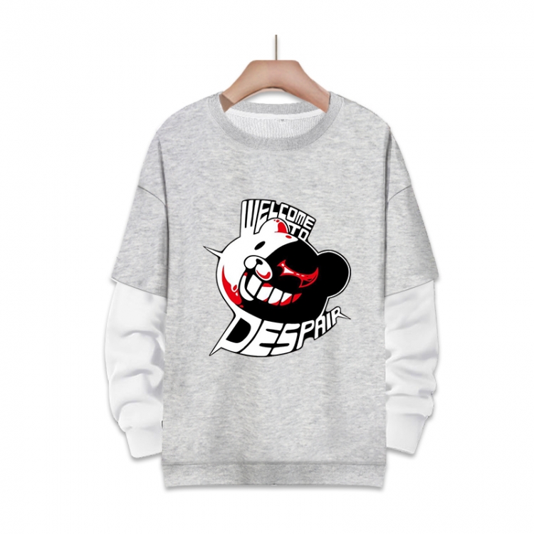 Dangan-Ronpa Anime fake two-piece thick round neck sweater from S to 3XL