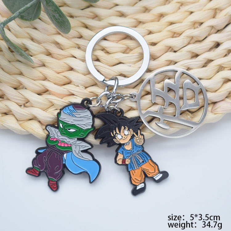 DRAGON BALL cartoon metal skewers Key Chain school bag pendant