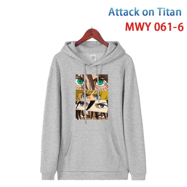 Shingeki no Kyojin Cotton Hooded Patch Pocket Sweatshirt   from S to 4XL MWY 062 6