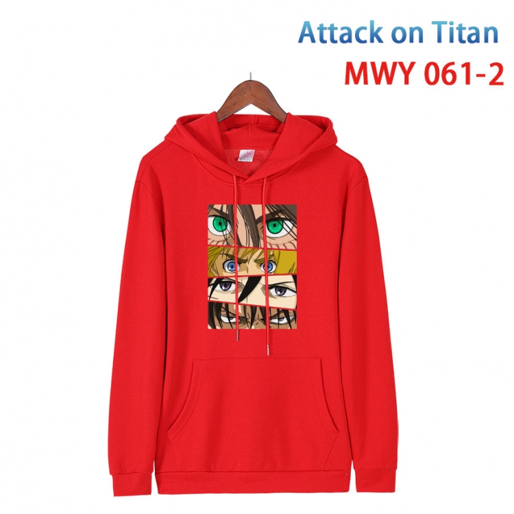 Shingeki no Kyojin Cotton Hooded Patch Pocket Sweatshirt   from S to 4XL MWY 062 2