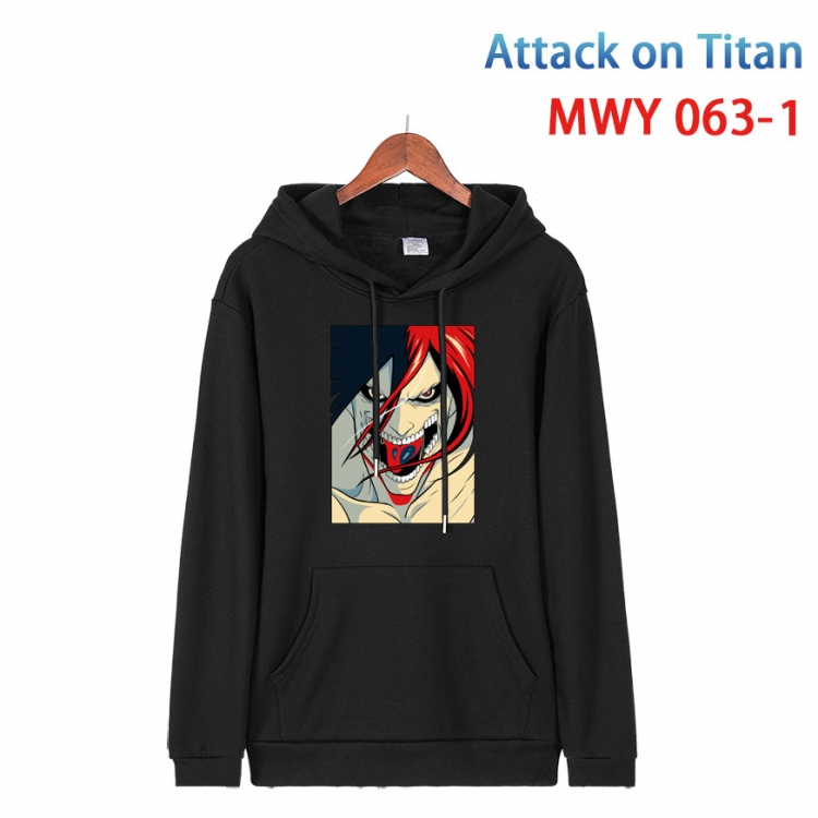 Shingeki no Kyojin Cotton Hooded Patch Pocket Sweatshirt   from S to 4XL MWY 063 1