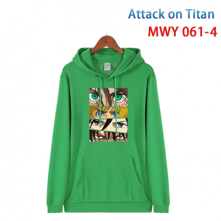 Shingeki no Kyojin Cotton Hooded Patch Pocket Sweatshirt   from S to 4XL MWY 062 4