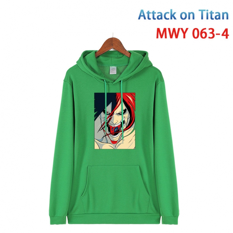 Shingeki no Kyojin Cotton Hooded Patch Pocket Sweatshirt   from S to 4XL MWY 063 4