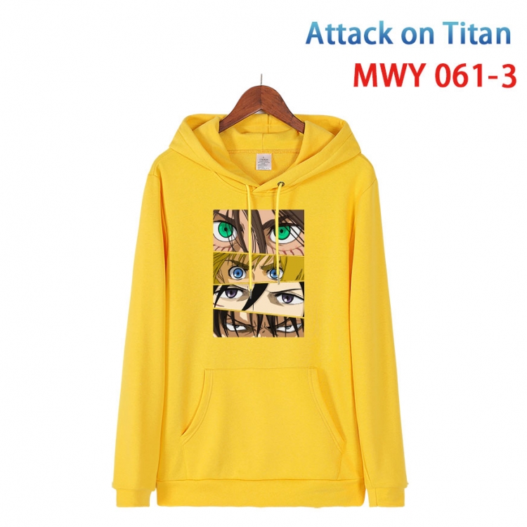 Shingeki no Kyojin Cotton Hooded Patch Pocket Sweatshirt   from S to 4XL MWY 062 3