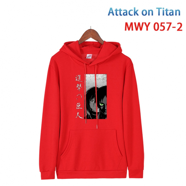 Shingeki no Kyojin Cotton Hooded Patch Pocket Sweatshirt   from S to 4XL MWY 057 2