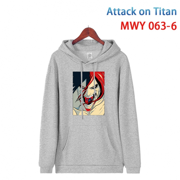 Shingeki no Kyojin Cotton Hooded Patch Pocket Sweatshirt   from S to 4XL MWY 063 6