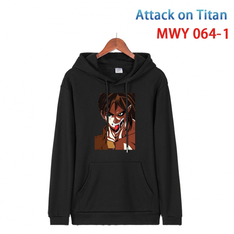 Shingeki no Kyojin Cotton Hooded Patch Pocket Sweatshirt   from S to 4XL MWY 064 1