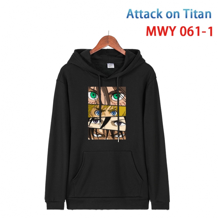 Shingeki no Kyojin Cotton Hooded Patch Pocket Sweatshirt   from S to 4XL MWY 062 1