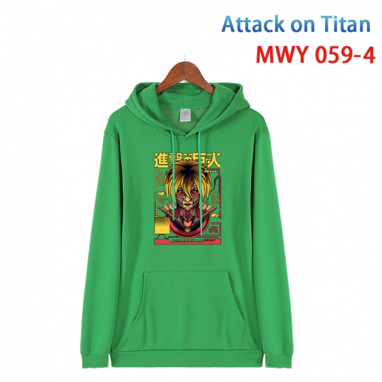 Shingeki no Kyojin Cotton Hooded Patch Pocket Sweatshirt   from S to 4XL MWY 059 4