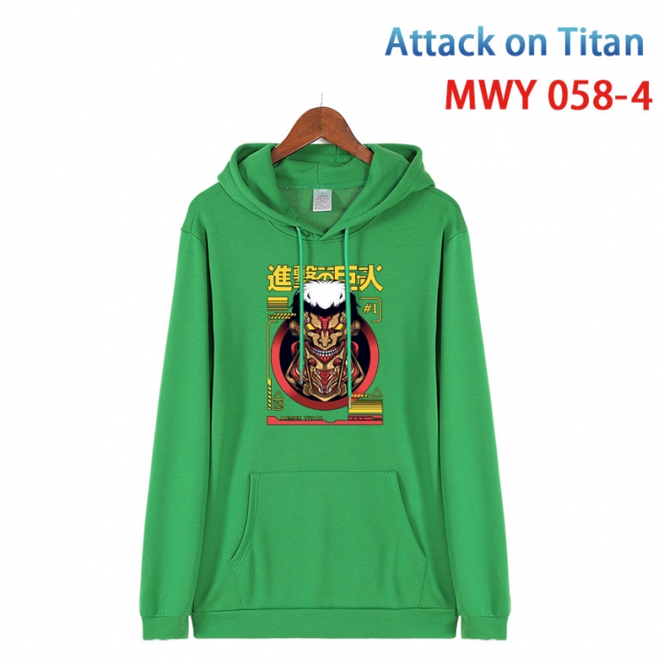 Shingeki no Kyojin Cotton Hooded Patch Pocket Sweatshirt   from S to 4XL MWY 058 4