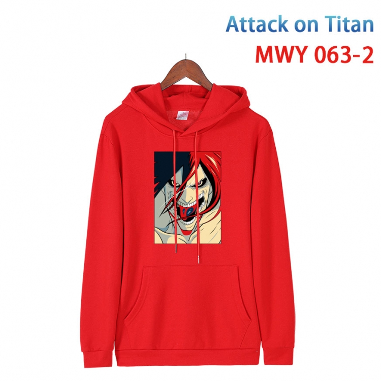 Shingeki no Kyojin Cotton Hooded Patch Pocket Sweatshirt   from S to 4XL MWY 063 2