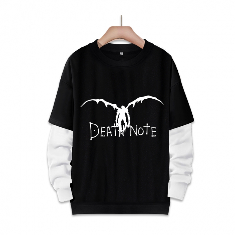  Death note Anime fake two-piece thick round neck sweater from S to 3XL