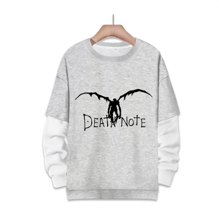  Death note Anime fake two-piece thick round neck sweater from S to 3XL