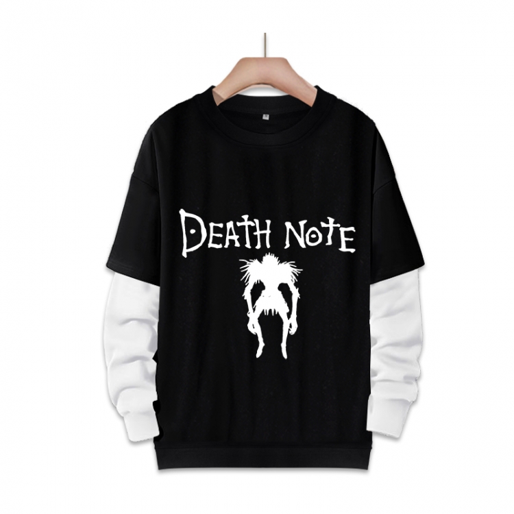  Death note Anime fake two-piece thick round neck sweater from S to 3XL