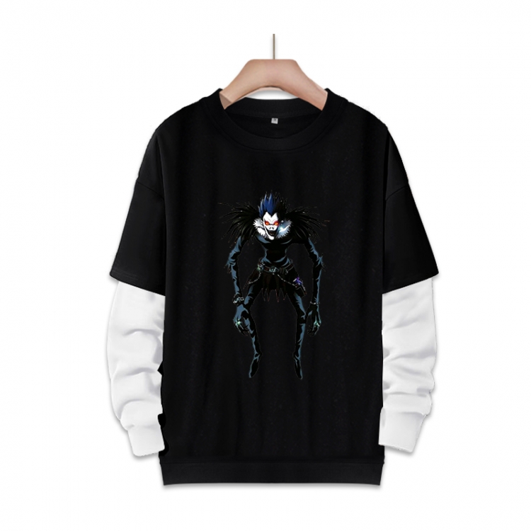  Death note Anime fake two-piece thick round neck sweater from S to 3XL