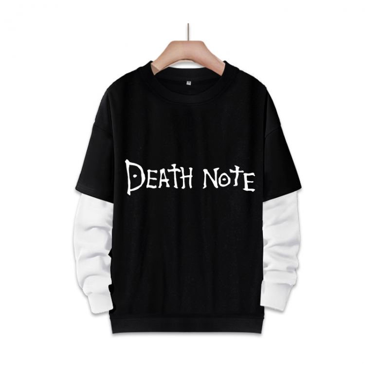  Death note Anime fake two-piece thick round neck sweater from S to 3XL