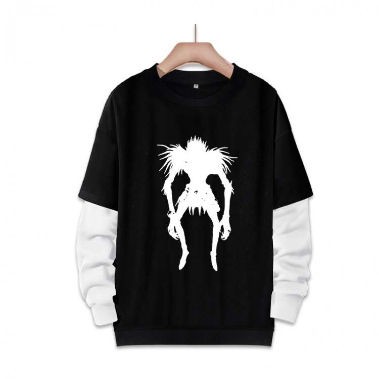  Death note Anime fake two-piece thick round neck sweater from S to 3XL