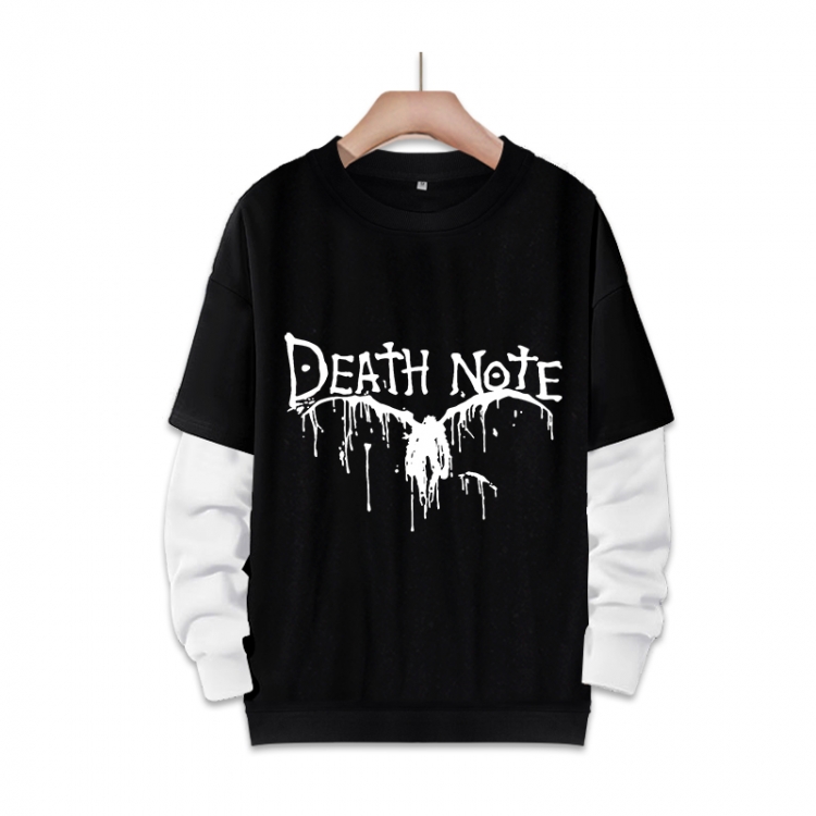  Death note Anime fake two-piece thick round neck sweater from S to 3XL