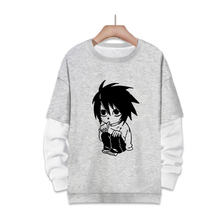  Death note Anime fake two-piece thick round neck sweater from S to 3XL