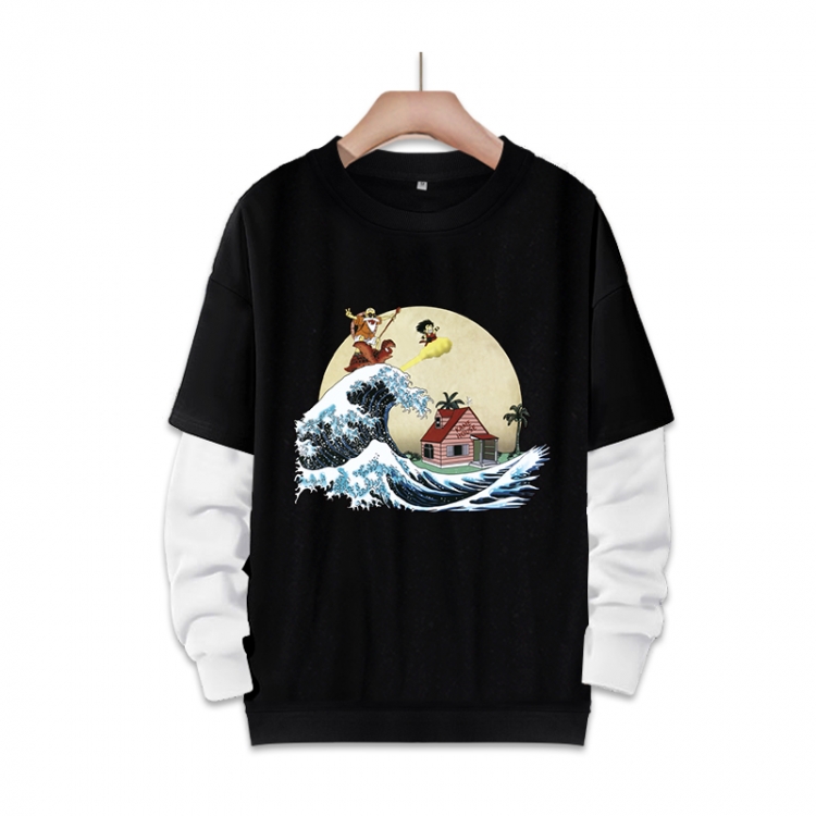 DRAGON BALL Anime fake two-piece thick round neck sweater from S to 3XL