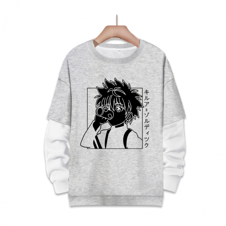 HunterXHunter Anime fake two-piece thick round neck sweater from S to 3XL