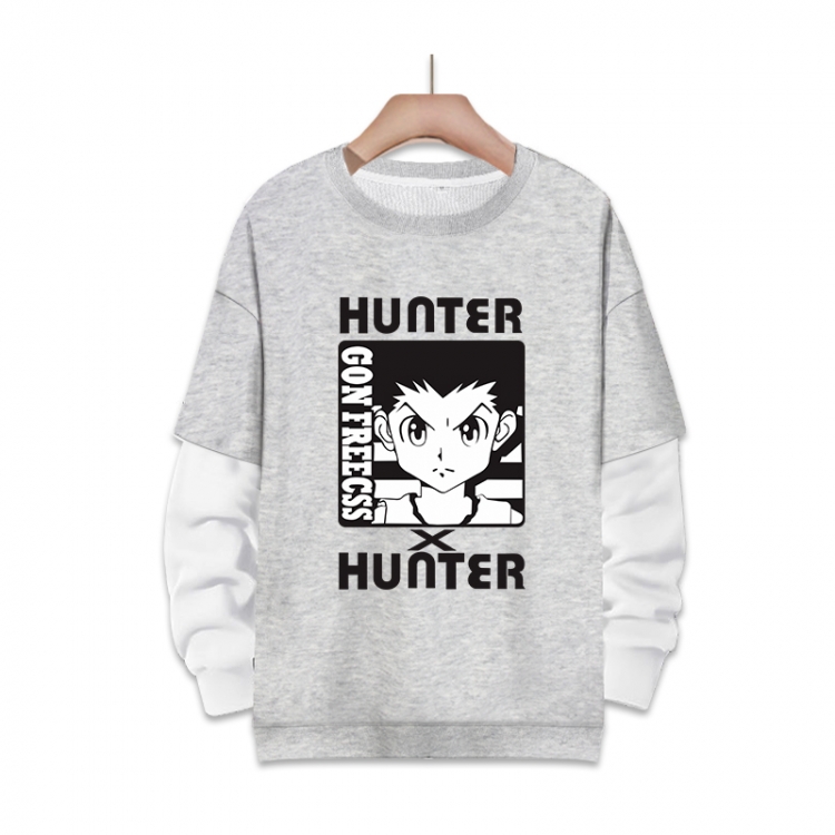 HunterXHunter Anime fake two-piece thick round neck sweater from S to 3XL