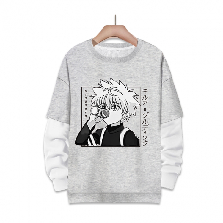 HunterXHunter Anime fake two-piece thick round neck sweater from S to 3XL