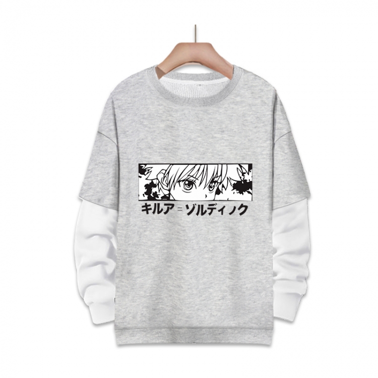 HunterXHunter Anime fake two-piece thick round neck sweater from S to 3XL