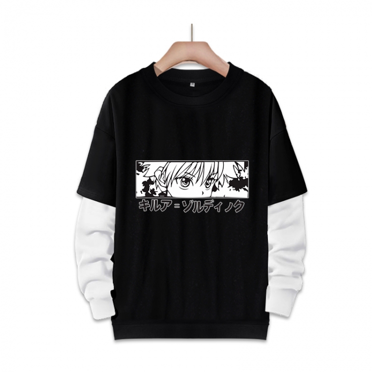 HunterXHunter Anime fake two-piece thick round neck sweater from S to 3XL