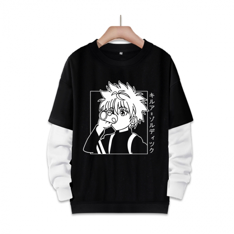 HunterXHunter Anime fake two-piece thick round neck sweater from S to 3XL