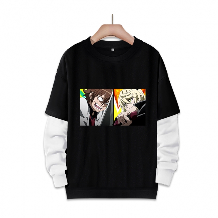 Akame ga KILL Anime fake two-piece thick round neck sweater from S to 3XL