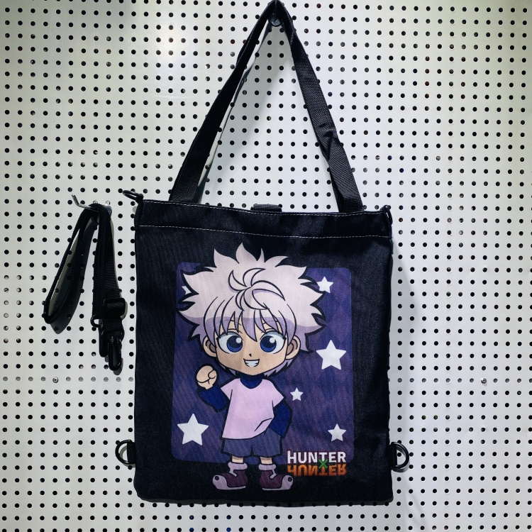 HunterXHunter Double-sided color picture canvas shoulder bag storage bag 33X32cm