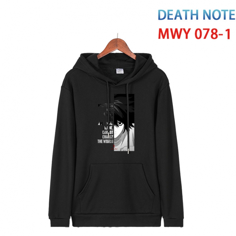 Death note Cotton Hooded Patch Pocket Sweatshirt from S to 4XL  MWY 078 1