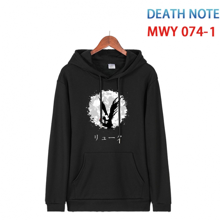 Death note Cotton Hooded Patch Pocket Sweatshirt from S to 4XL  MWY 074 1