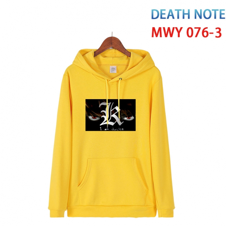 Death note Cotton Hooded Patch Pocket Sweatshirt from S to 4XL  MWY 076 3