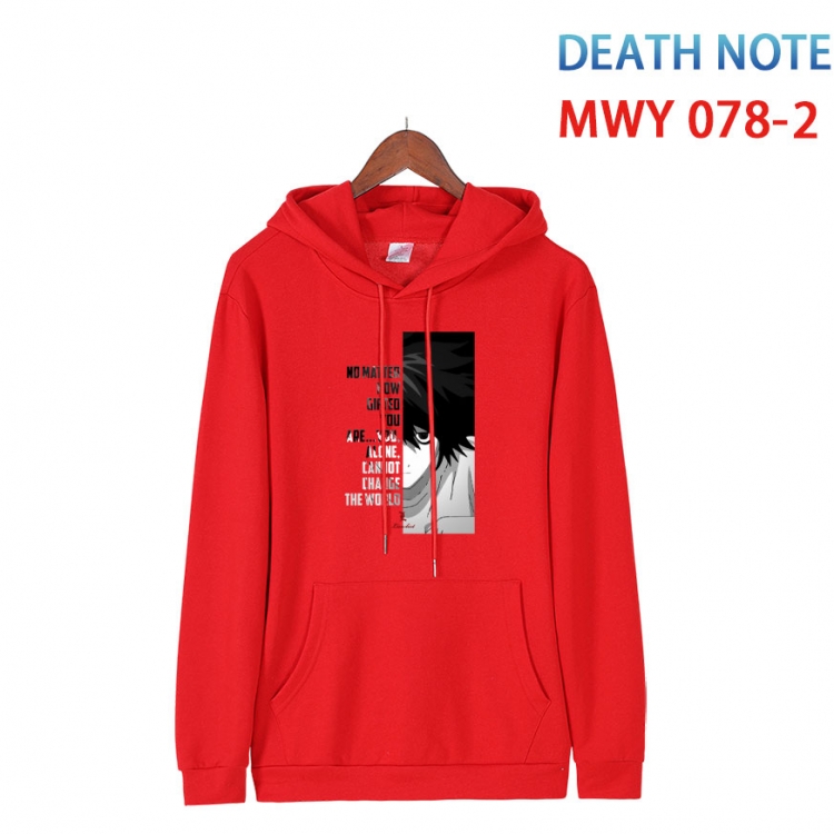 Death note Cotton Hooded Patch Pocket Sweatshirt from S to 4XL  MWY 078 2