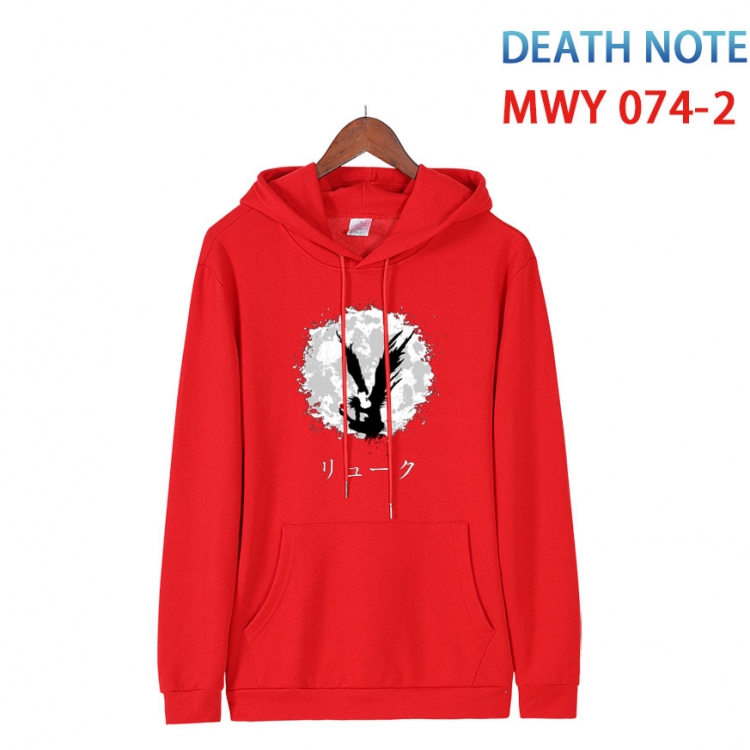 Death note Cotton Hooded Patch Pocket Sweatshirt from S to 4XL  MWY 074 2