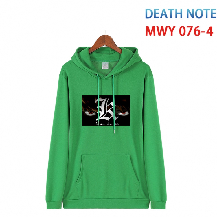 Death note Cotton Hooded Patch Pocket Sweatshirt from S to 4XL MWY 076 4