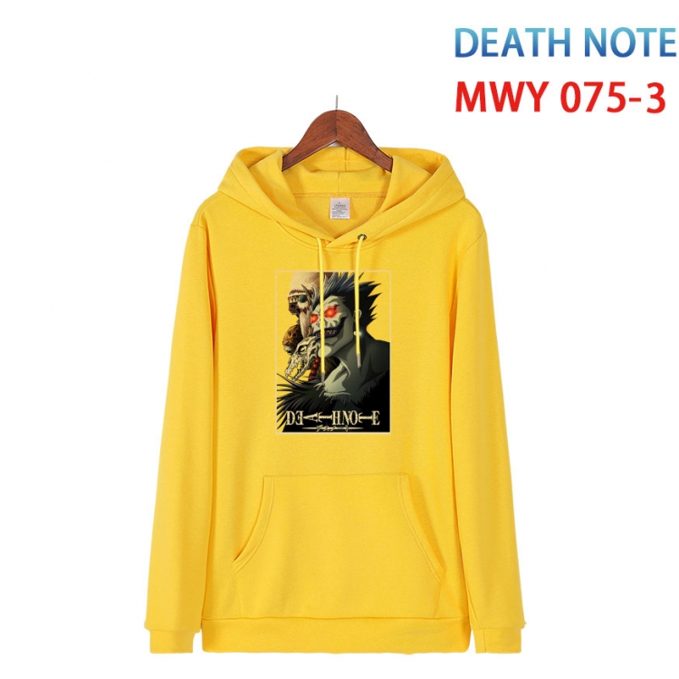 Death note Cotton Hooded Patch Pocket Sweatshirt from S to 4XL  MWY 075 3