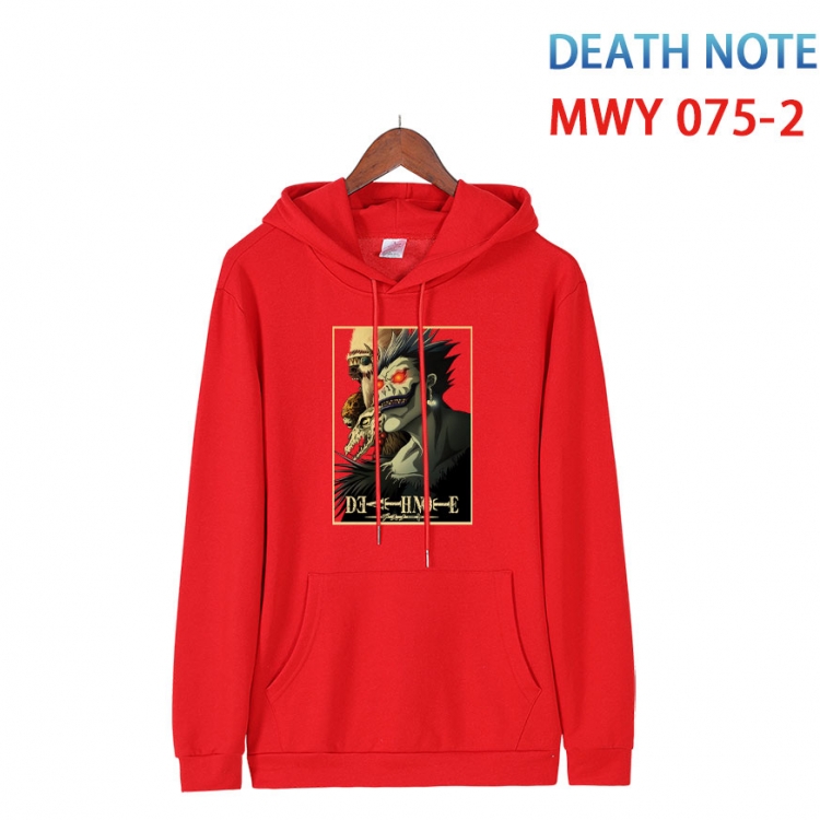 Death note Cotton Hooded Patch Pocket Sweatshirt from S to 4XL  MWY 075 2