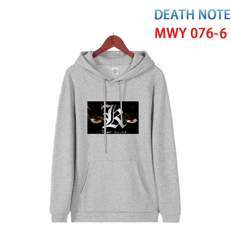 Death note Cotton Hooded Patch Pocket Sweatshirt from S to 4XL MWY 076 6