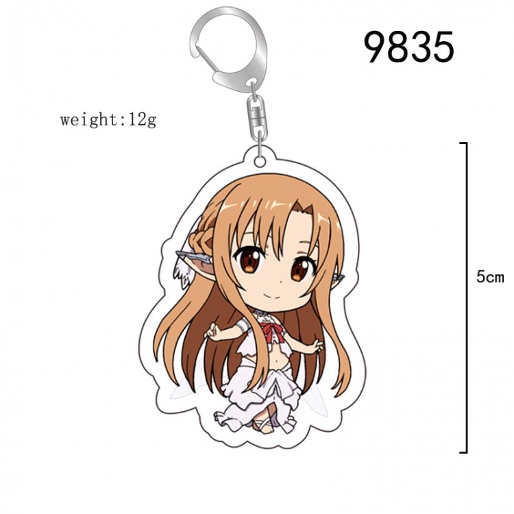 Sword Art Online Anime acrylic Key Chain  price for 5 pcs 9835