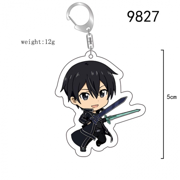 Sword Art Online Anime acrylic Key Chain  price for 5 pcs 9827