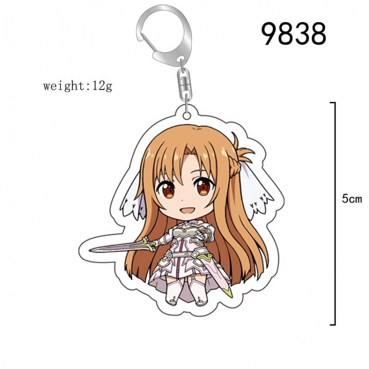 Sword Art Online Anime acrylic Key Chain  price for 5 pcs 9838