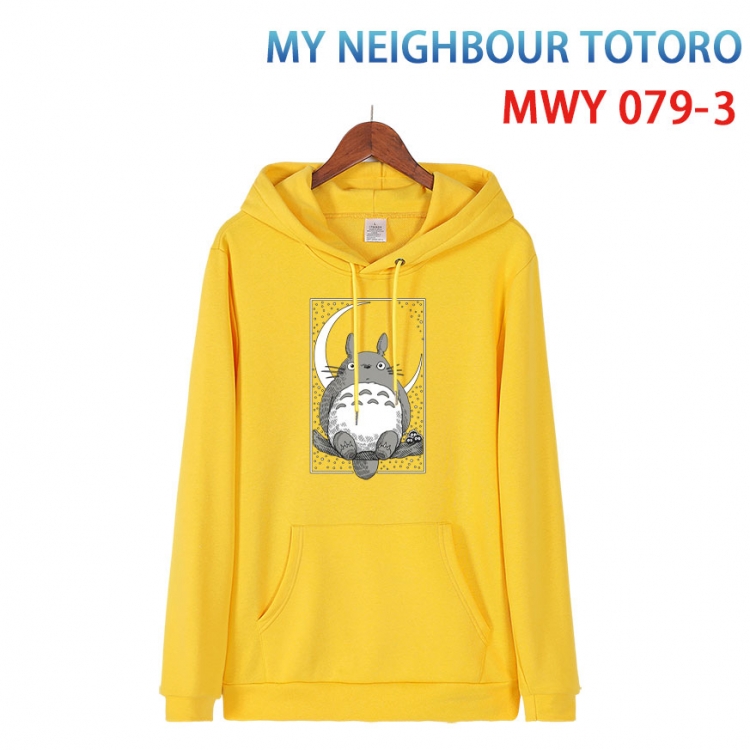 TOTORO Cotton Hooded Patch Pocket Sweatshirt from S to 4XL  MWY 079 3