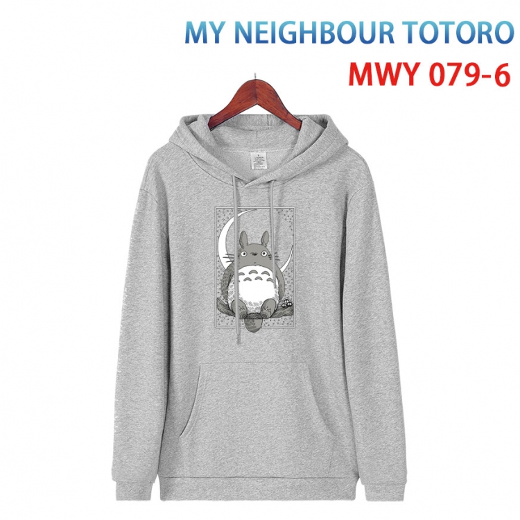 TOTORO Cotton Hooded Patch Pocket Sweatshirt from S to 4XL  MWY 079 6