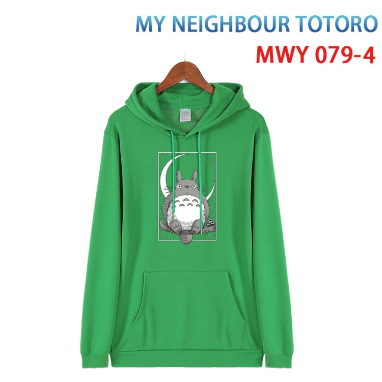 TOTORO Cotton Hooded Patch Pocket Sweatshirt from S to 4XL  MWY 079 4